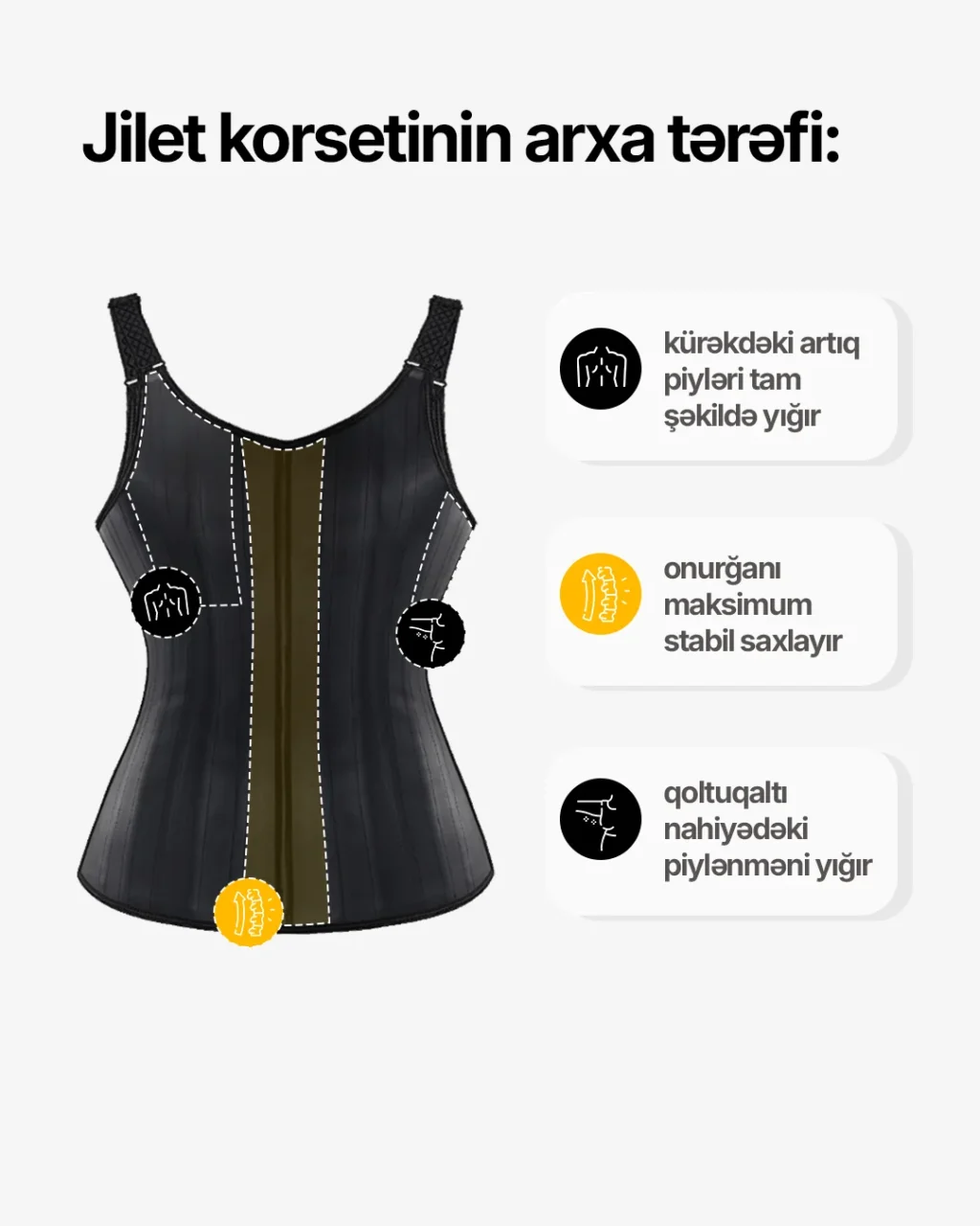 kürək yığan korset jilet