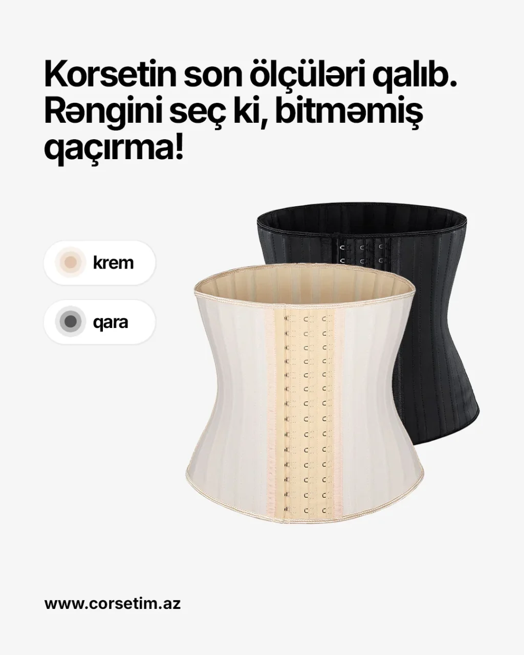 krem və qara 25 sümüklü bellik korseti