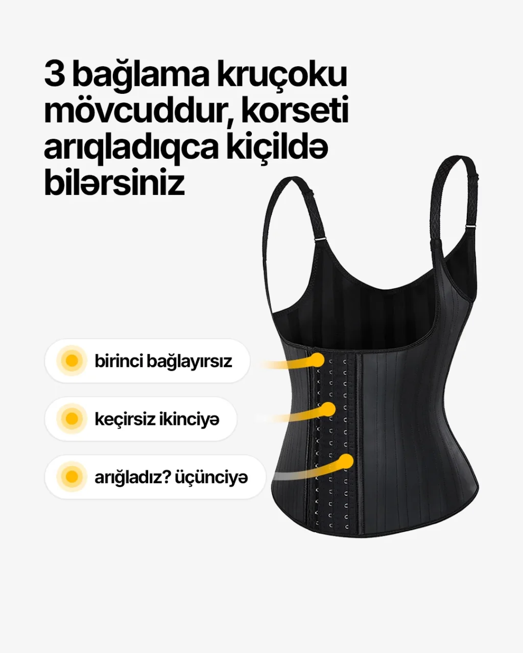 kruçoklu korset ölçüsü kiçilə bilən korset