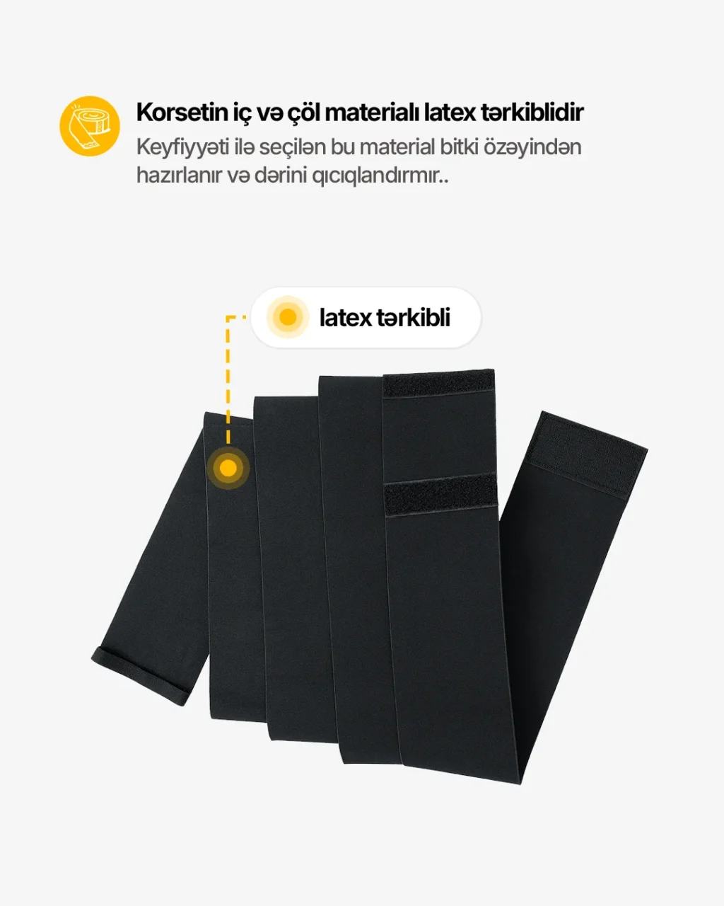 latex tərkibli belə dolanan korset