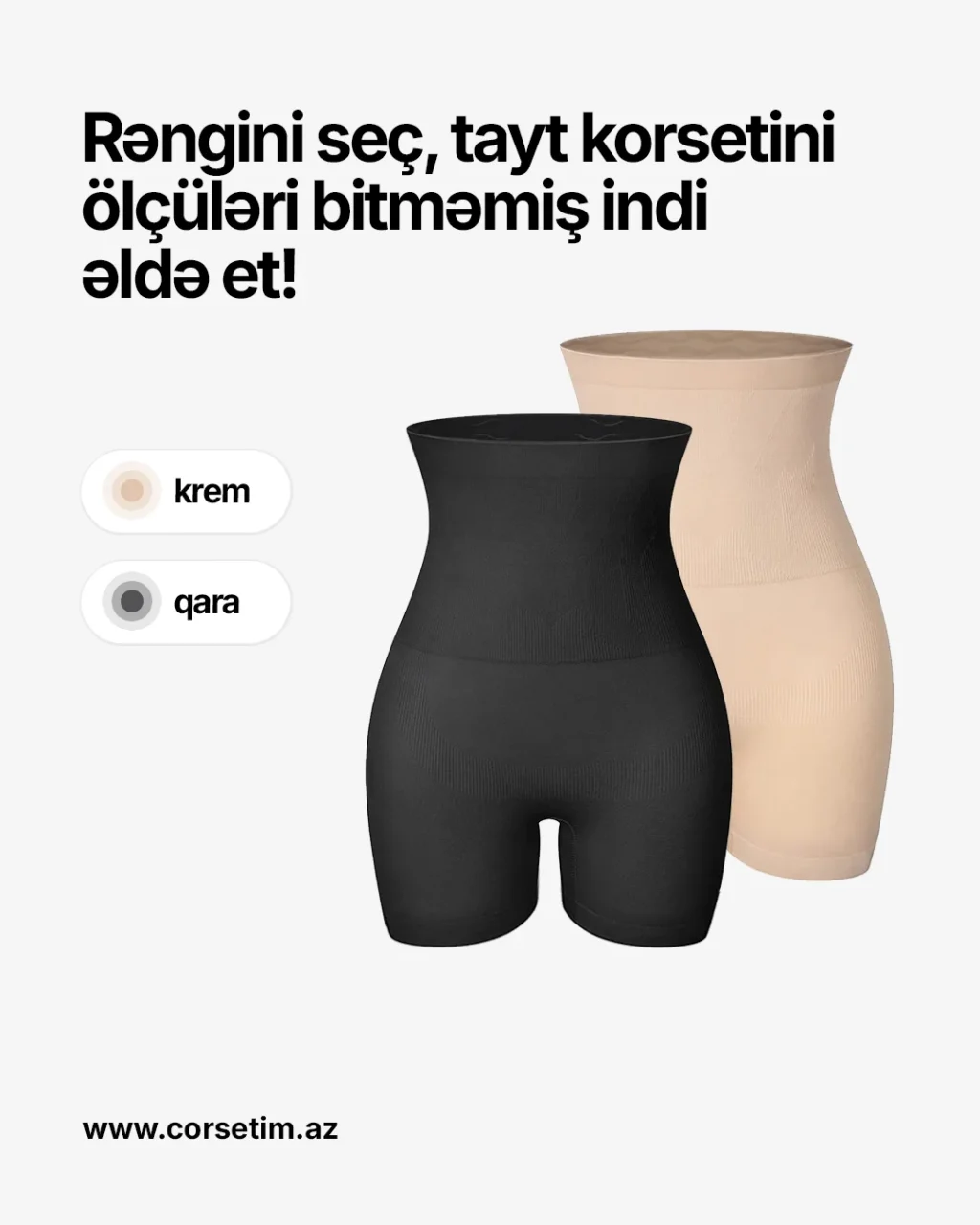 qara tayt korset